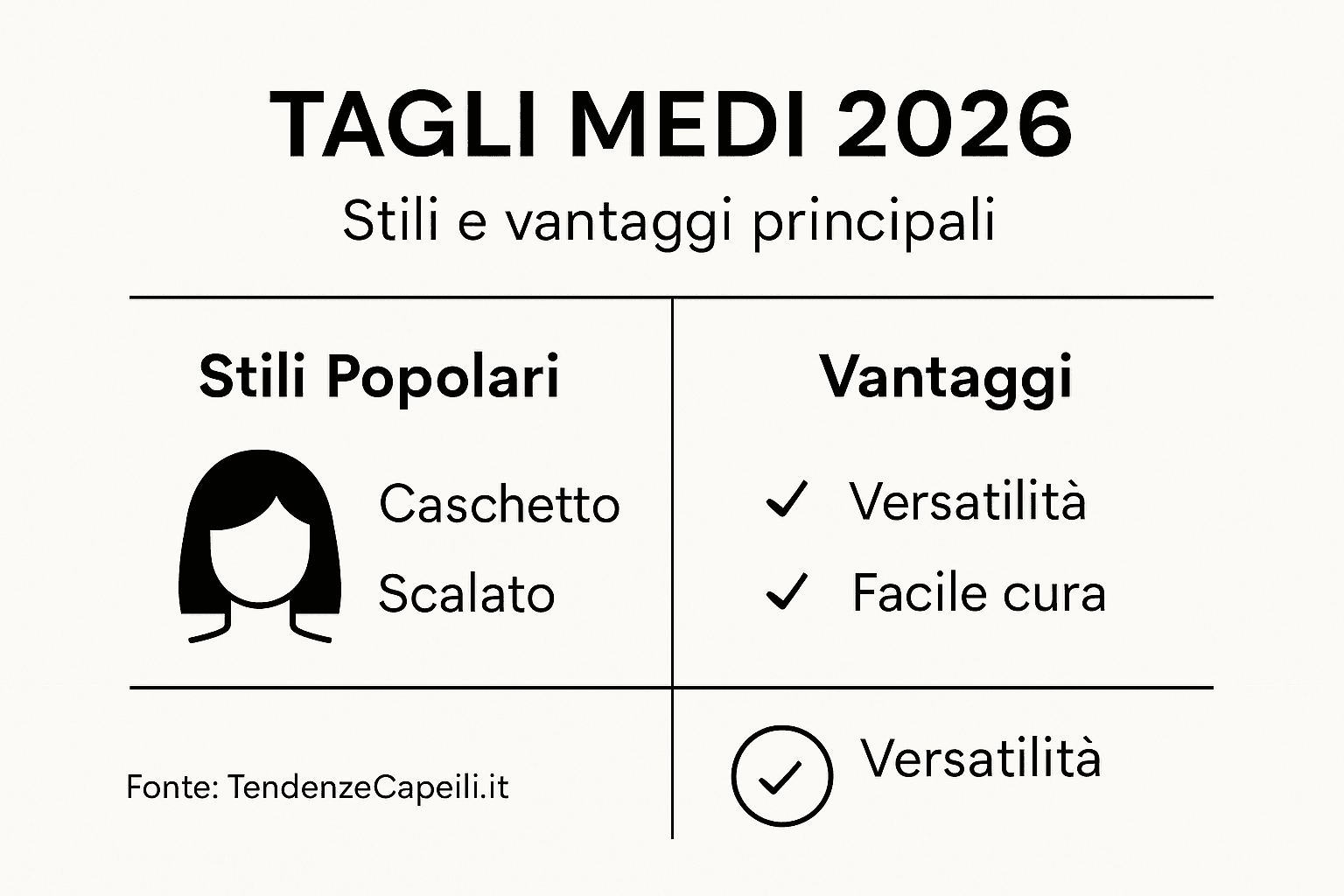 Guida illustrata ai nuovi tagli medi di tendenza per il 2026
