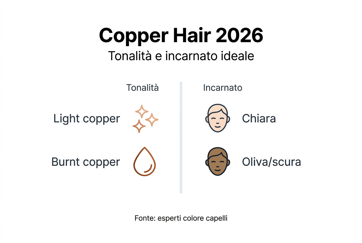 Guida ai toni rame dei capelli: scopri quale sfumatura valorizza la tua pelle