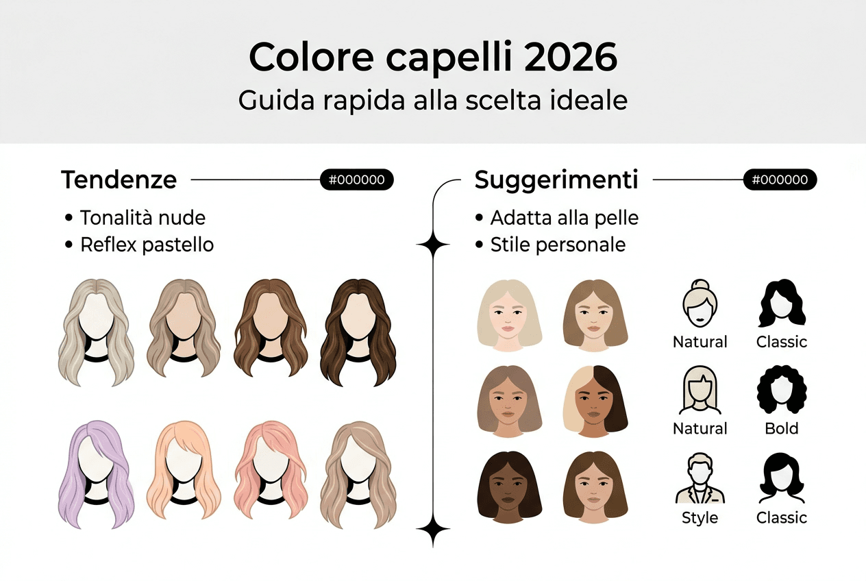 Infografica: come scegliere il colore di capelli perfetto secondo le ultime tendenze