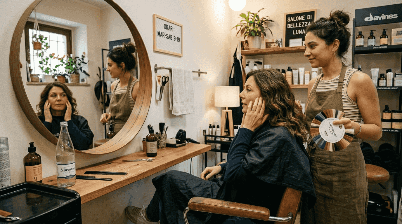 Consulenza personalizzata per i tuoi capelli direttamente davanti allo specchio