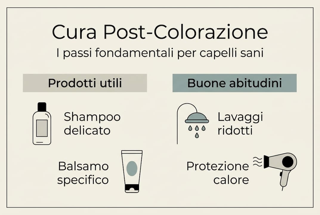 Infografica: come prendersi cura dei capelli dopo la colorazione