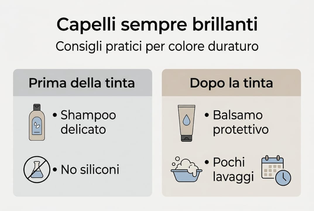 Infografica: i segreti per mantenere il colore dei capelli sempre brillante