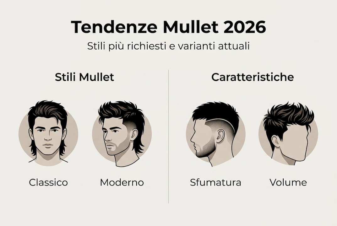 Guida visiva al taglio mullet: i look di tendenza e gli stili più cool