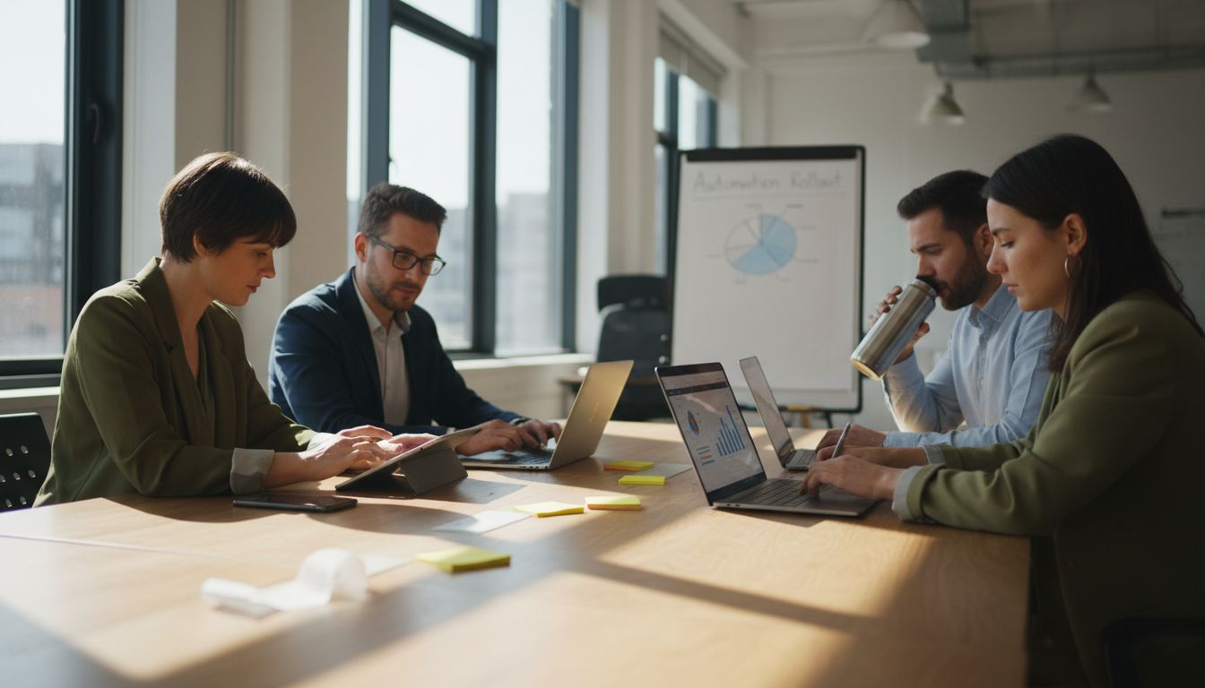 Team working on finance automation rollout