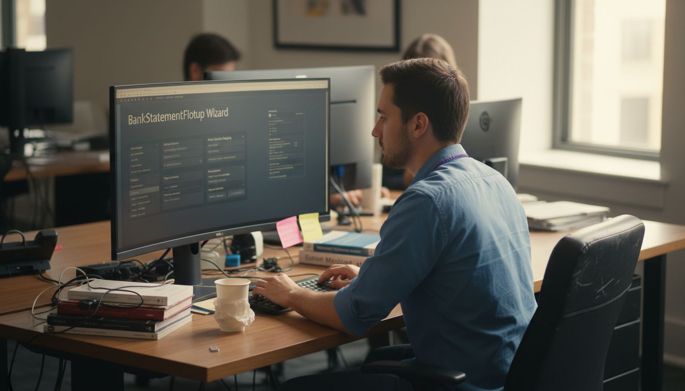 IT specialist setting up automation software