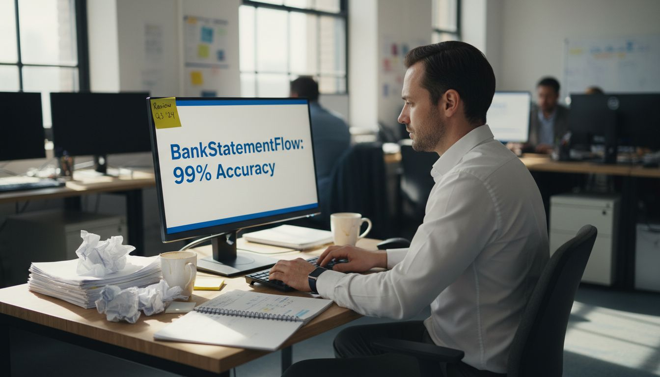 Financial analyst automating bank statements