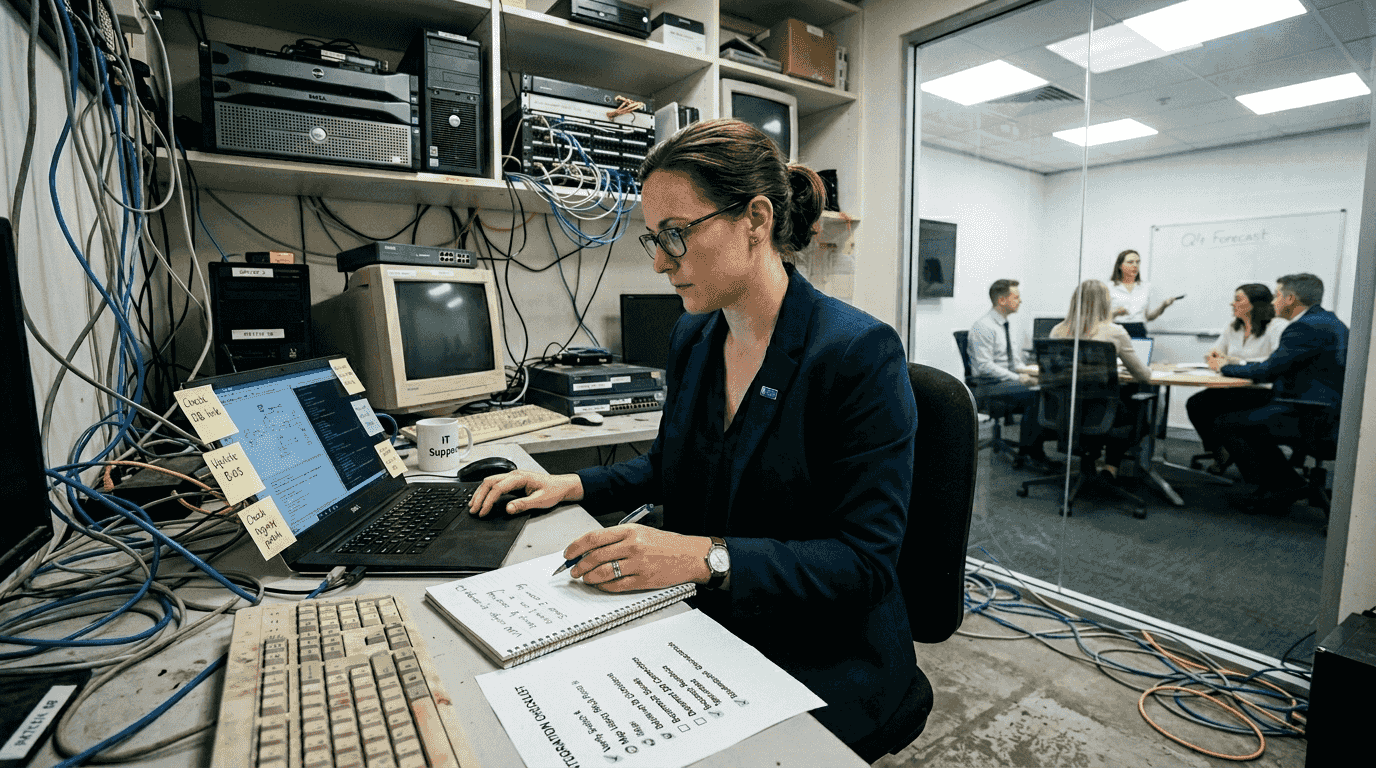 Specialist troubleshooting finance system integration