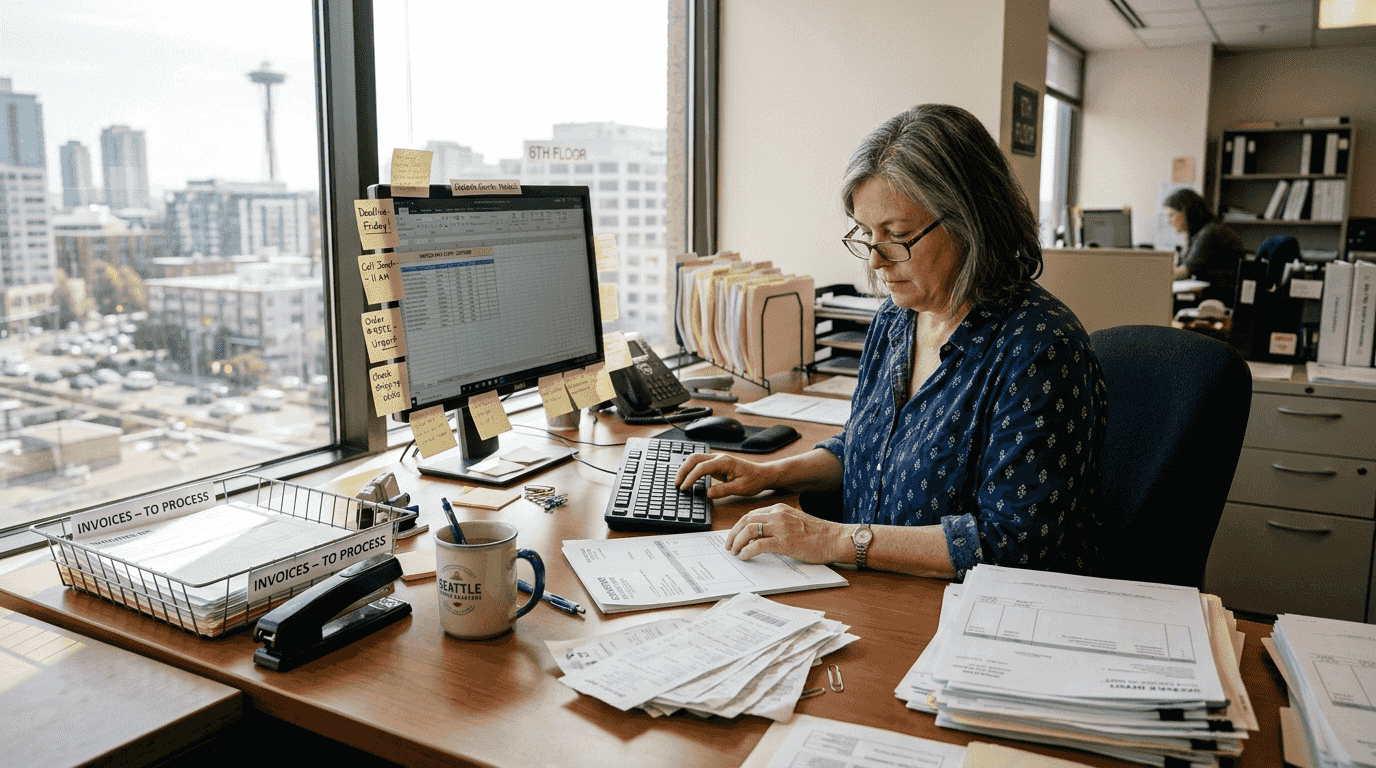 Administrator manually enters invoice data