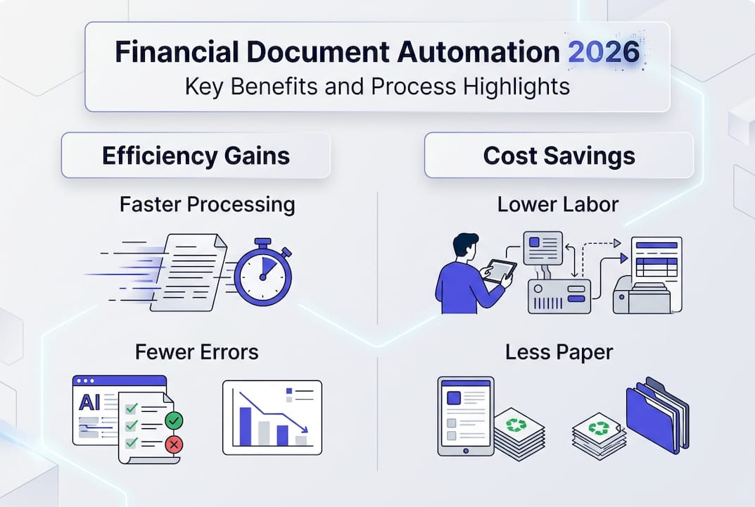 Infographic highlighting digital finance automation benefits