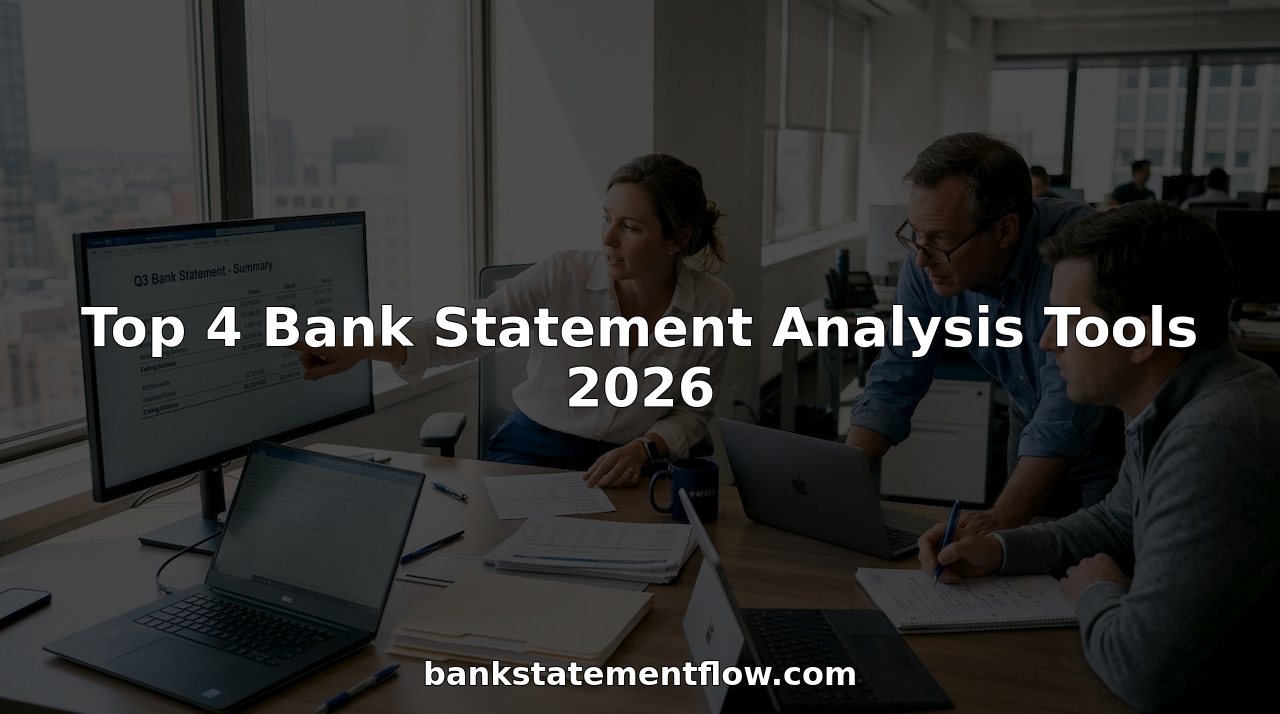 Finance team reviewing bank statements in office