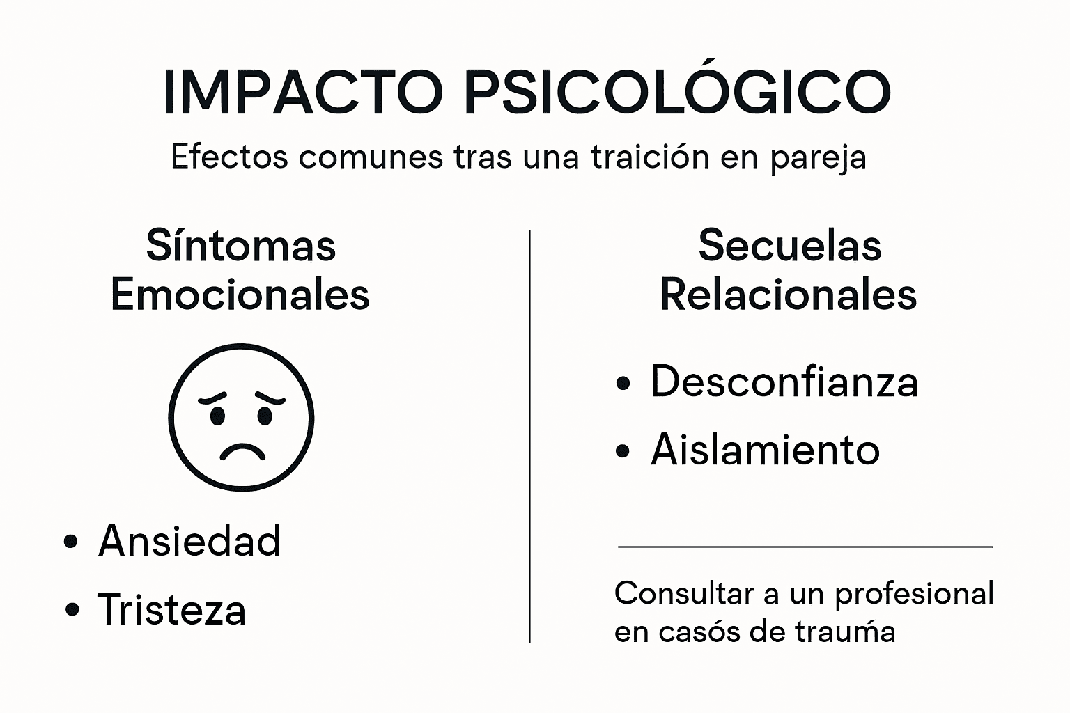 Infografía: Cómo afecta psicológicamente la infidelidad en la pareja