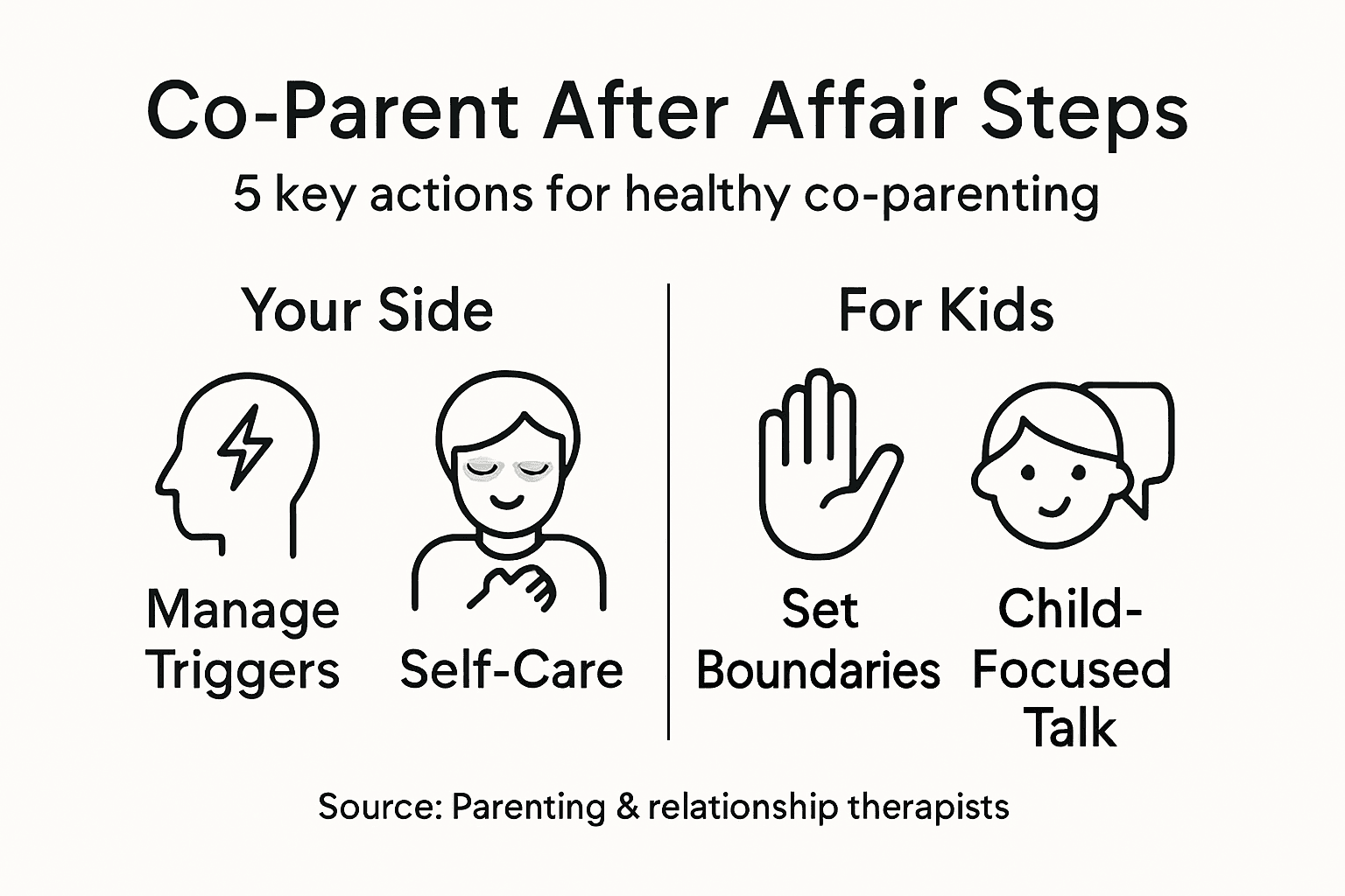 Infographic on steps for healthy co-parenting