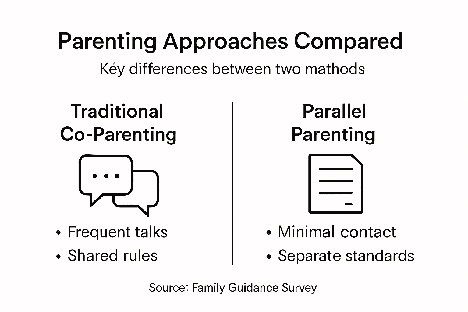 Infographic comparing parenting method differences