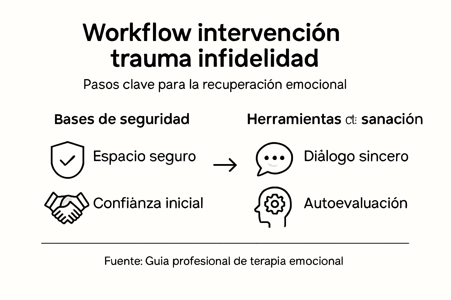 Infografía: cómo afrontar el trauma de una infidelidad paso a paso