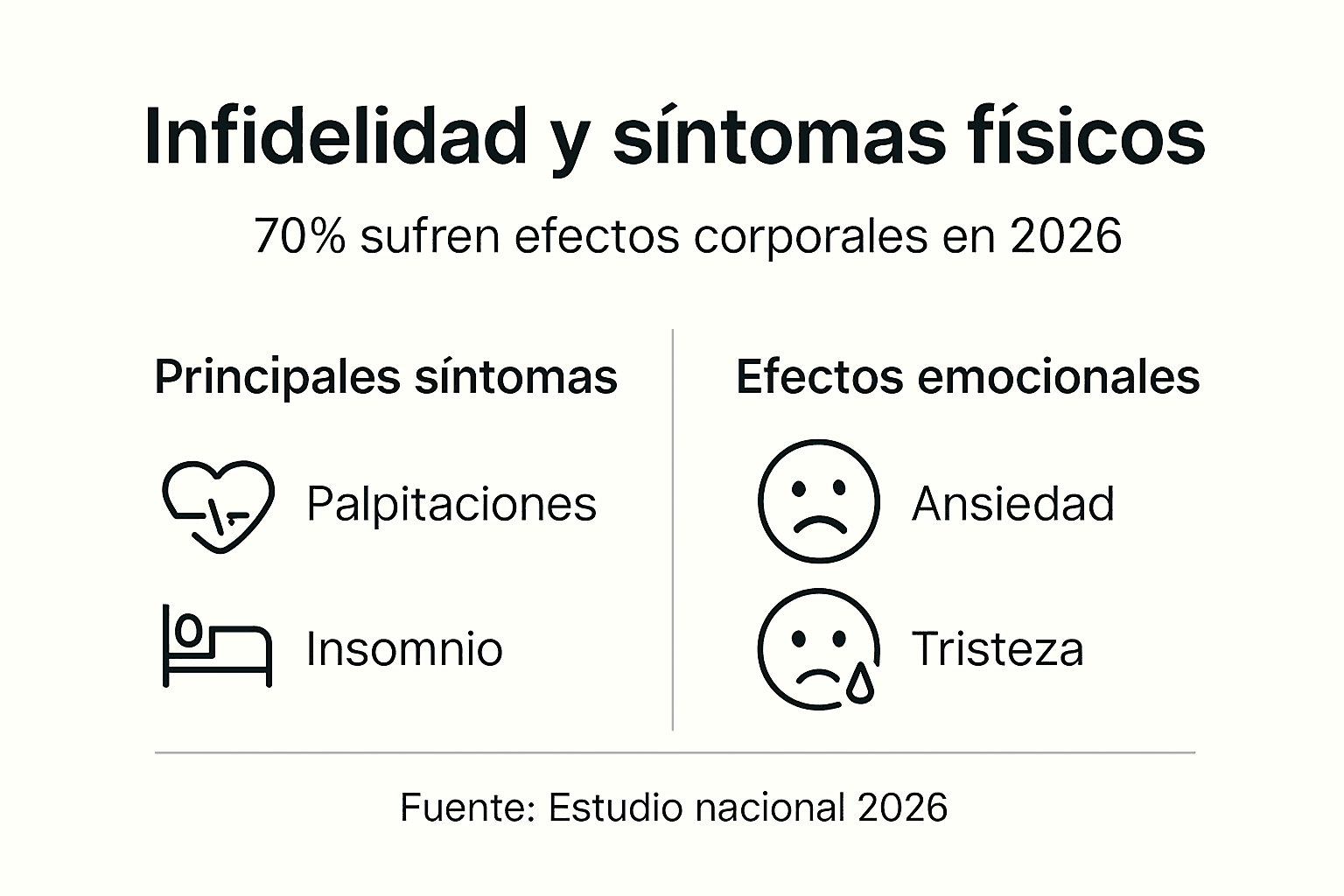 Infografía: cómo afecta la infidelidad a nivel físico y emocional