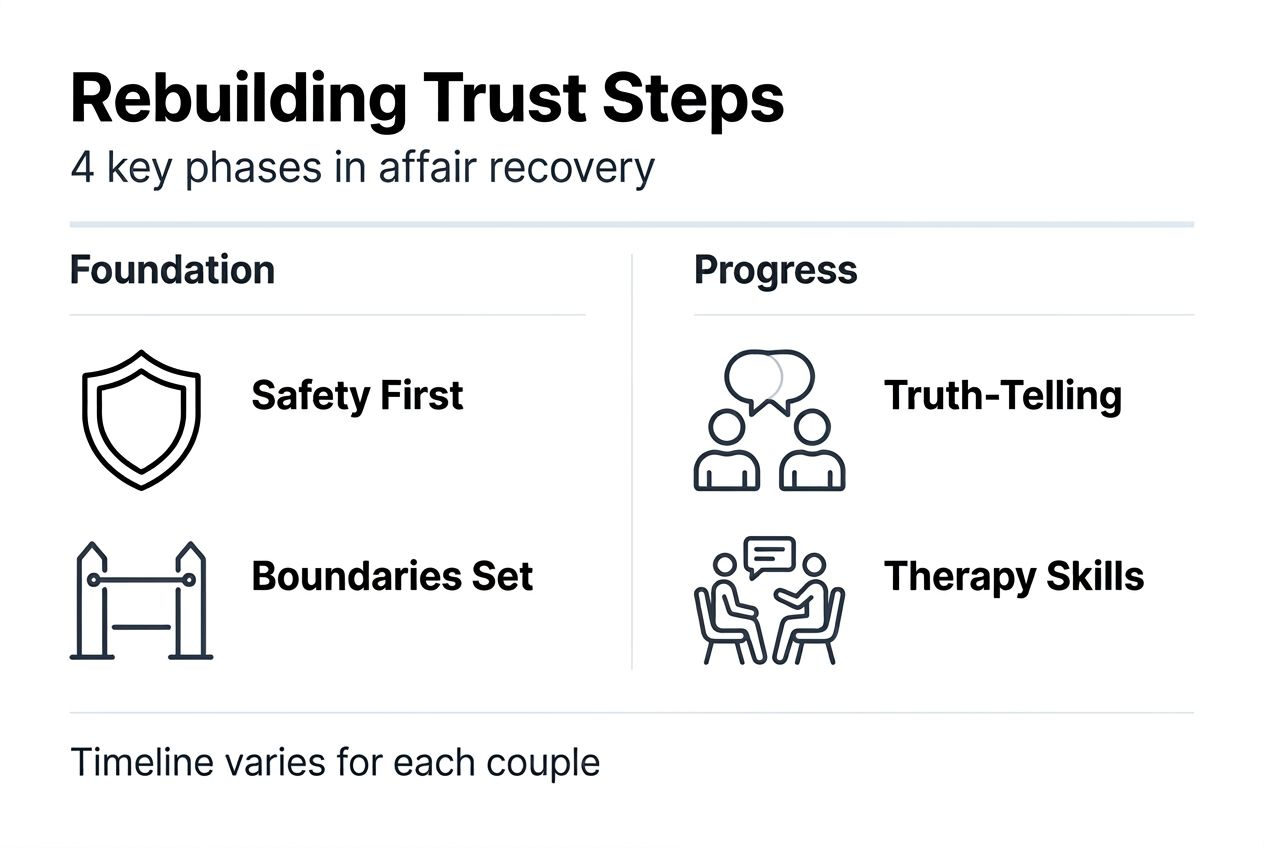 Infographic four steps to rebuild trust