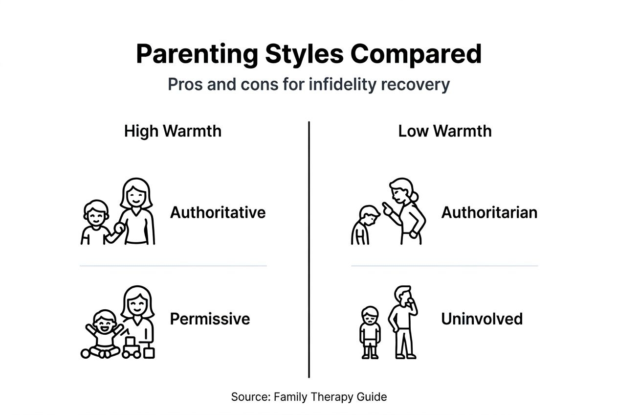 Infographic comparing four parenting styles