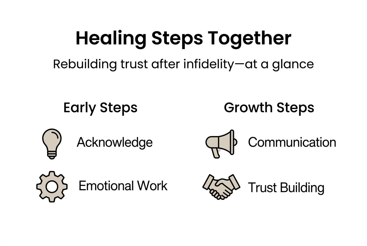 Infographic summarizes emotional healing steps