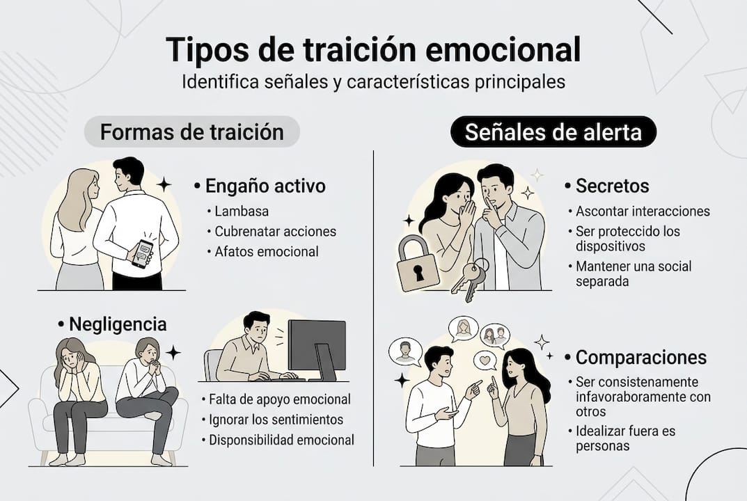 Infografía: ¿Cómo identificar las señales y manifestaciones de una traición emocional?