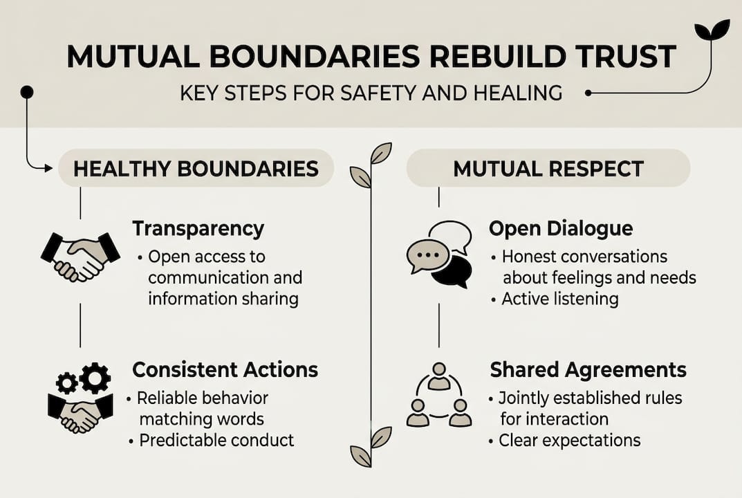 Role of boundaries after betrayal to rebuild trust 1 Infographic on mutual boundaries and trust rebuilding