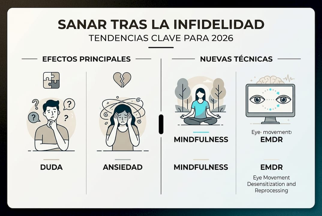 Infografía sobre las últimas formas de superar una infidelidad