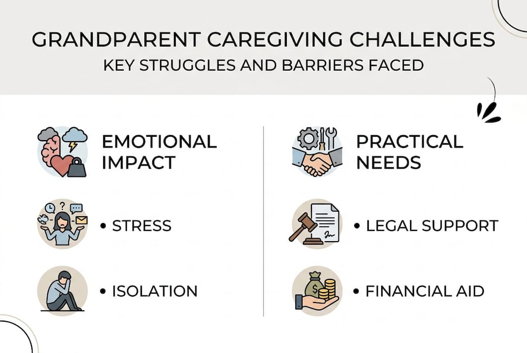 Infographic of challenges grandparent caregivers face