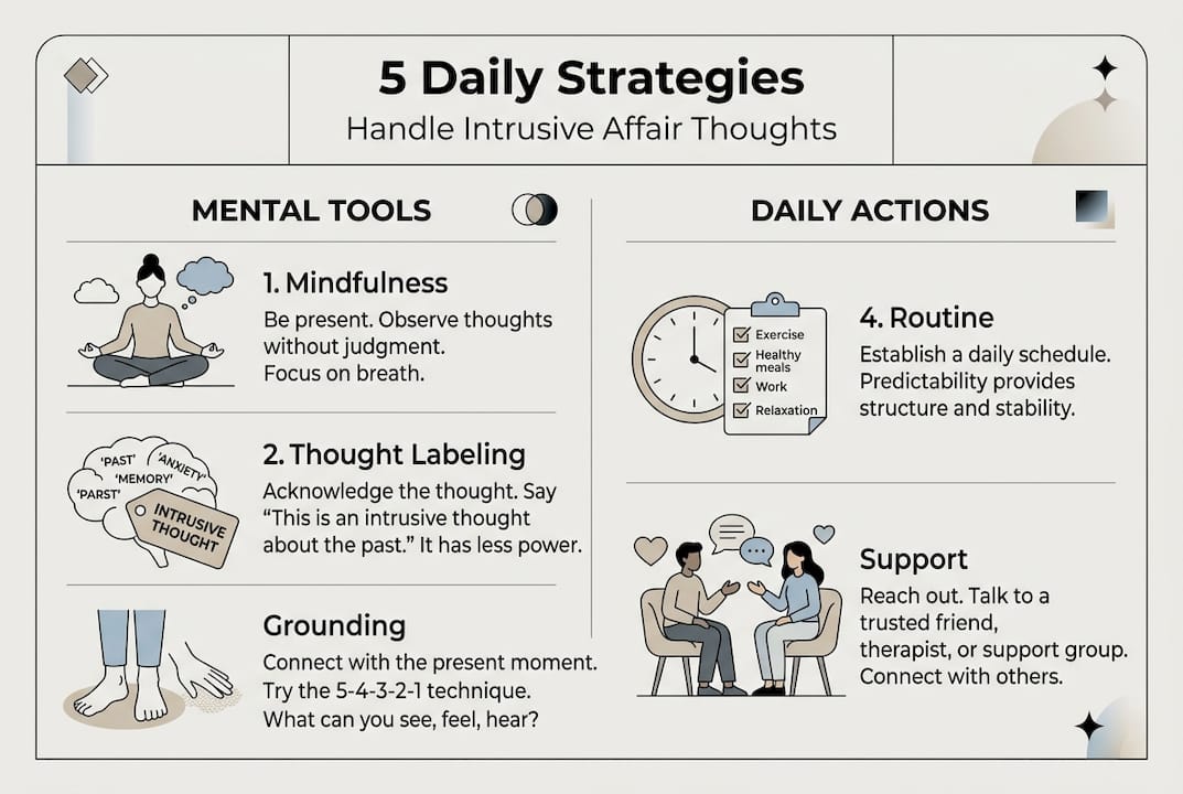 Infographic showing five daily strategies overview