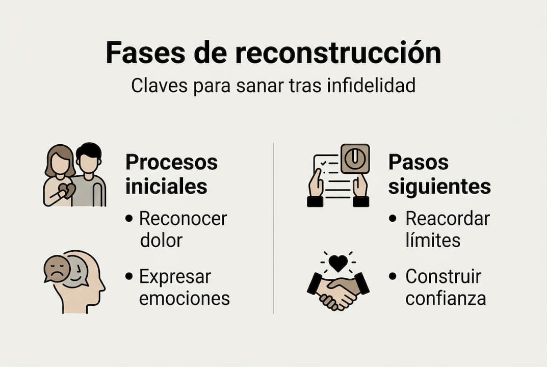 Infografía: etapas clave para reconstruir una relación de pareja