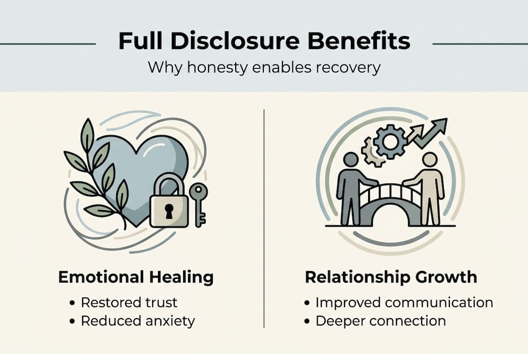 Infographic of full disclosure healing benefits
