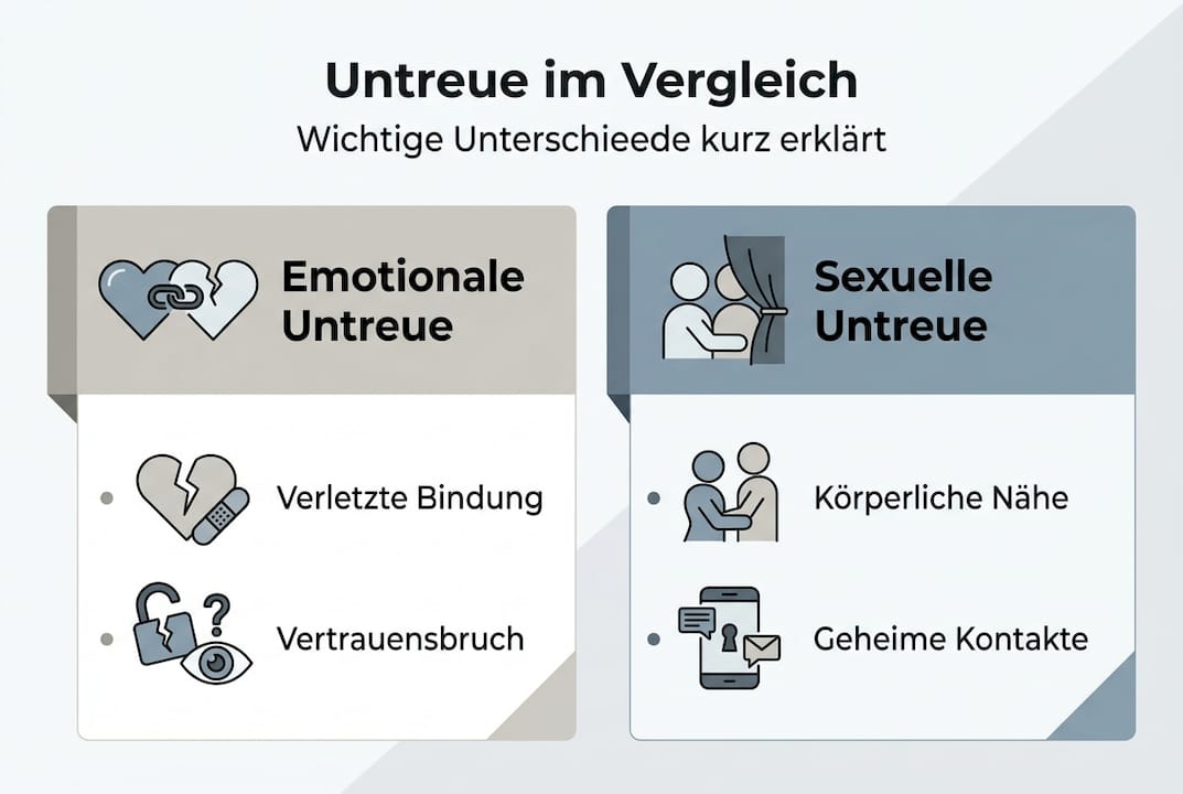 Infografik: Emotionale und sexuelle Untreue im Vergleich