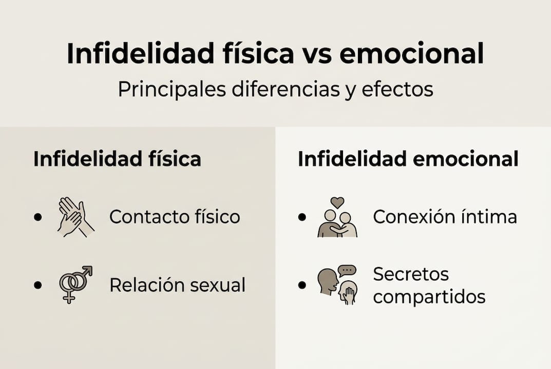 Infografía: cómo distinguir los diferentes tipos de infidelidad