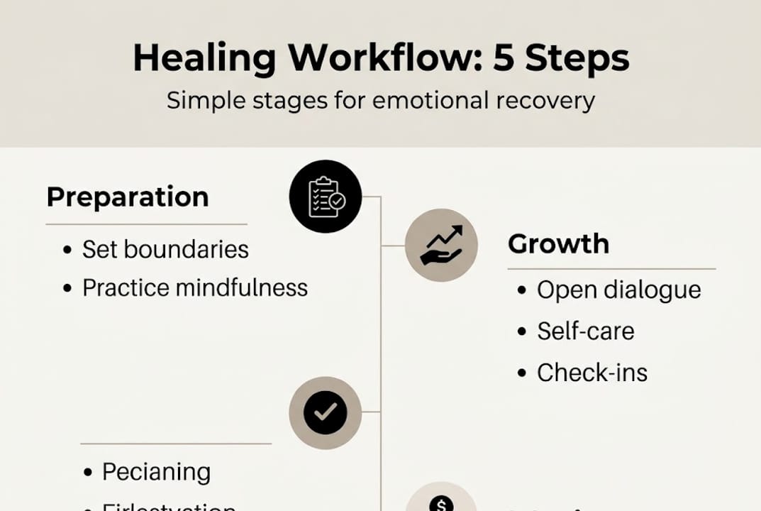 Infographic outline of couple healing steps