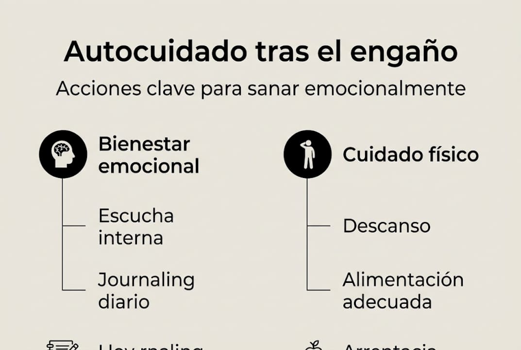 Infografía: Claves para cuidar de ti mismo después de una traición