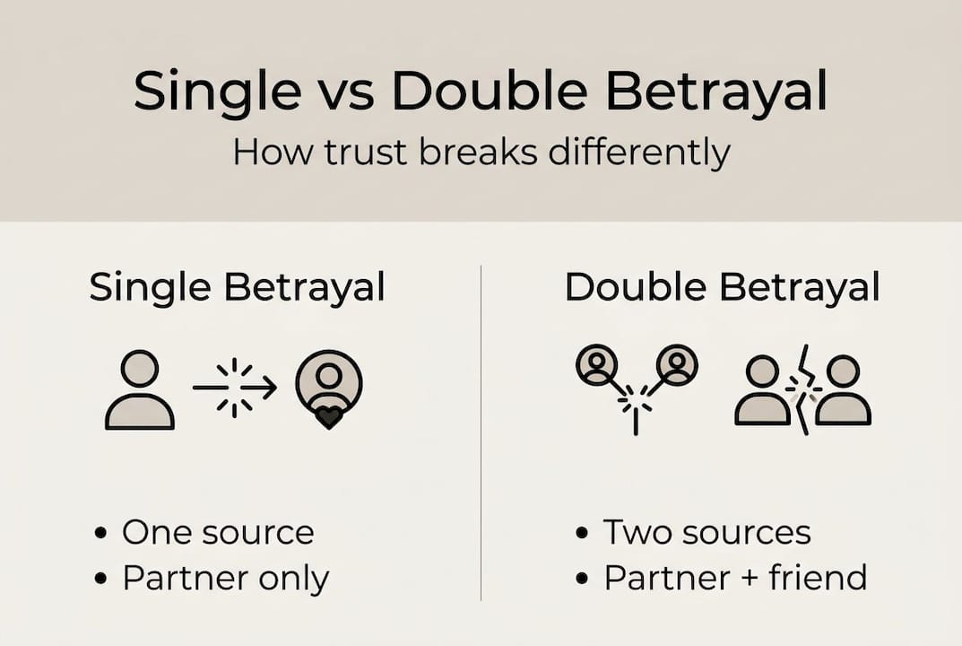 Infographic comparing single and double betrayal