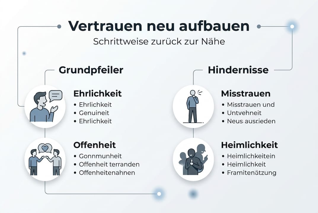 Infografik: Wie Paare nach einem Seitensprung wieder Vertrauen aufbauen können