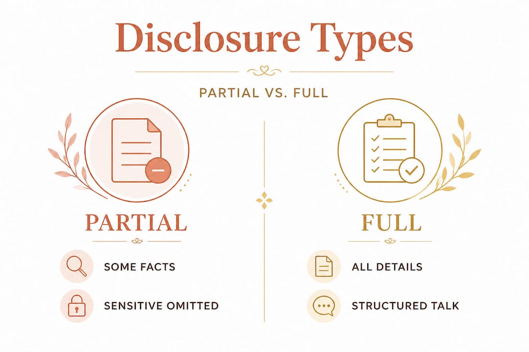 Infographic comparing partial and full disclosure