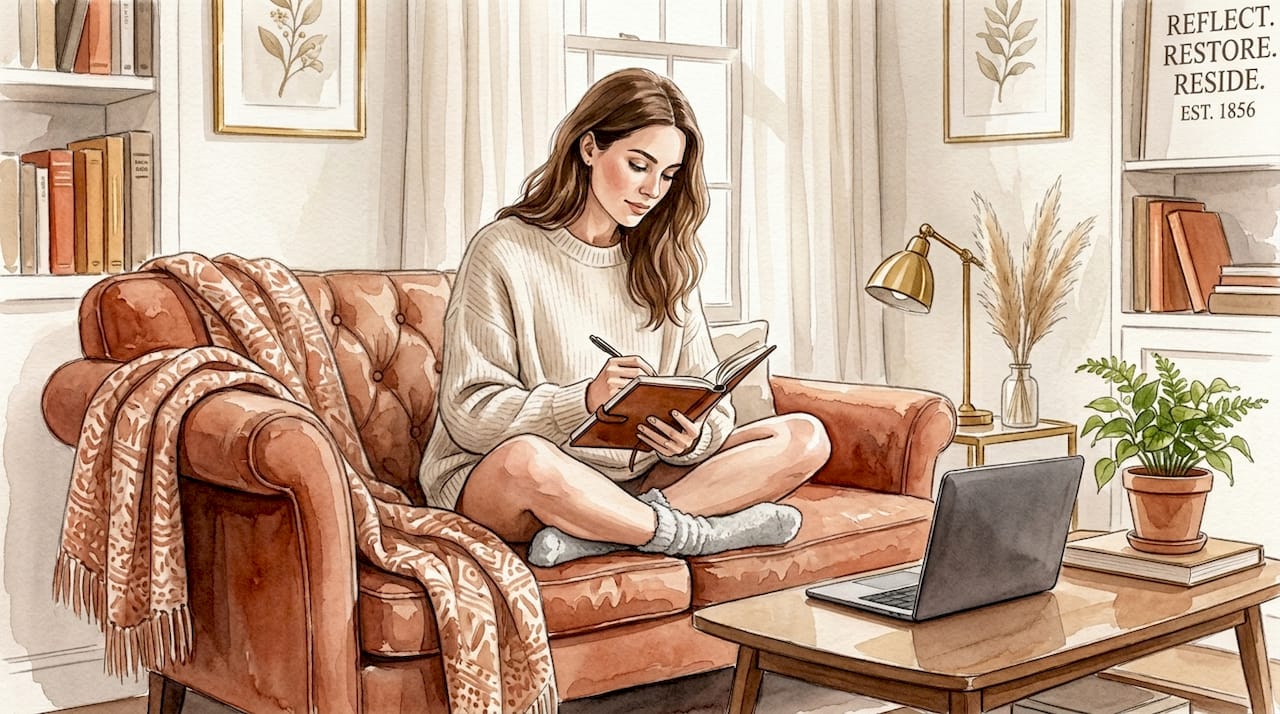 Woman journaling for self-empathy practice