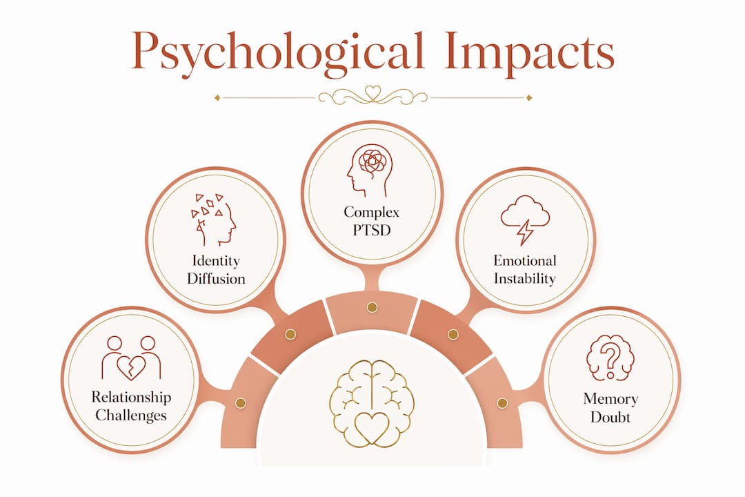 Infographic showing psychological impacts hierarchy
