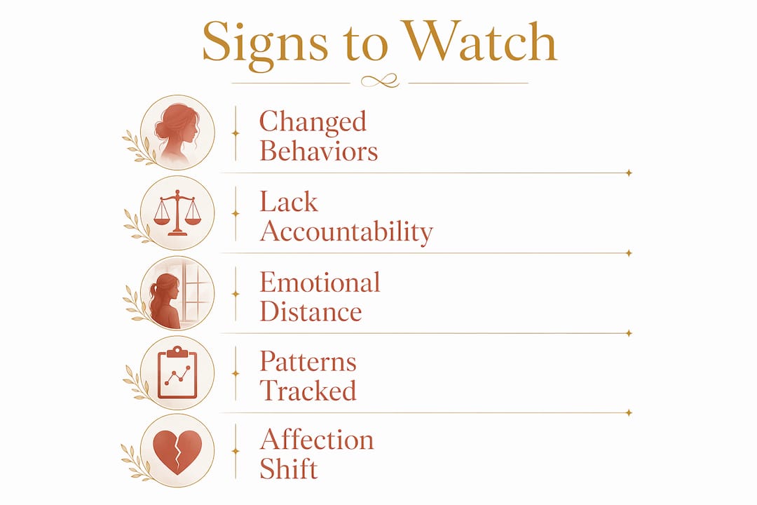Infographic listing key signs spouse may cheat again