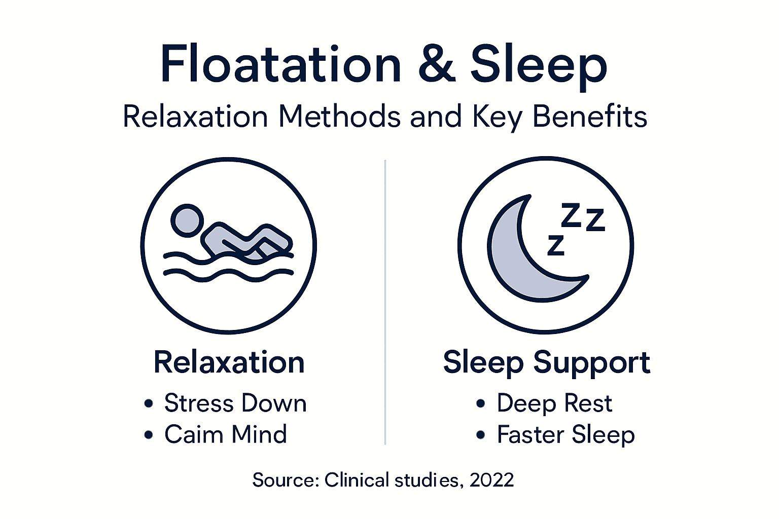 Infographic on floatation therapy and sleep quality