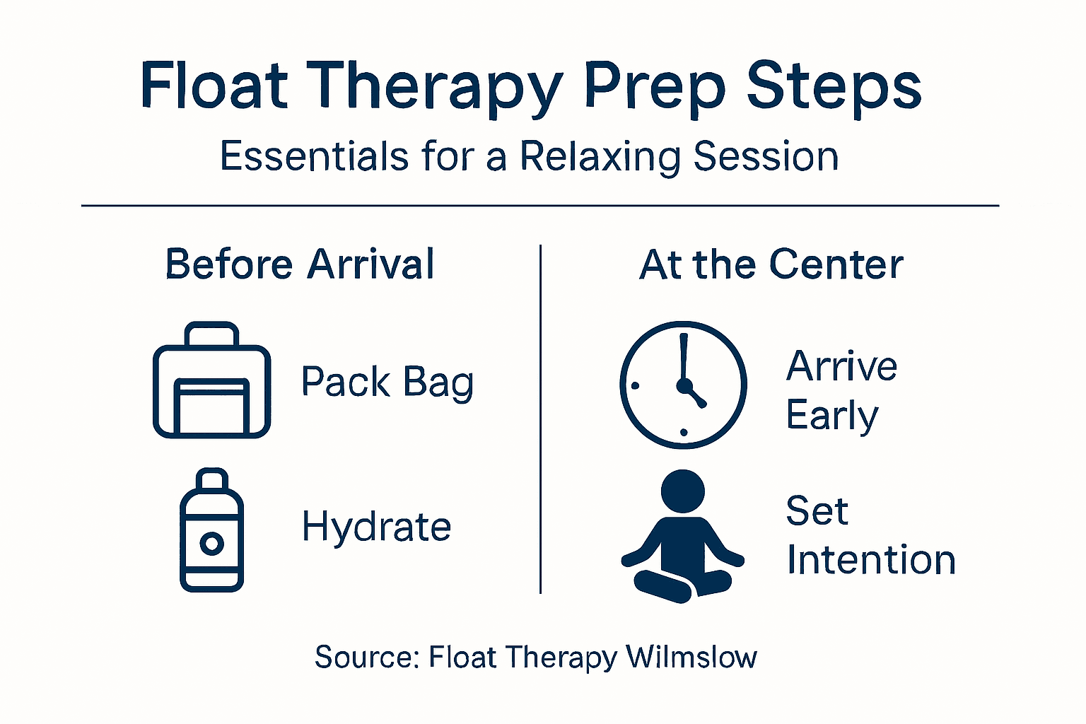 Infographic summarizing key float prep steps