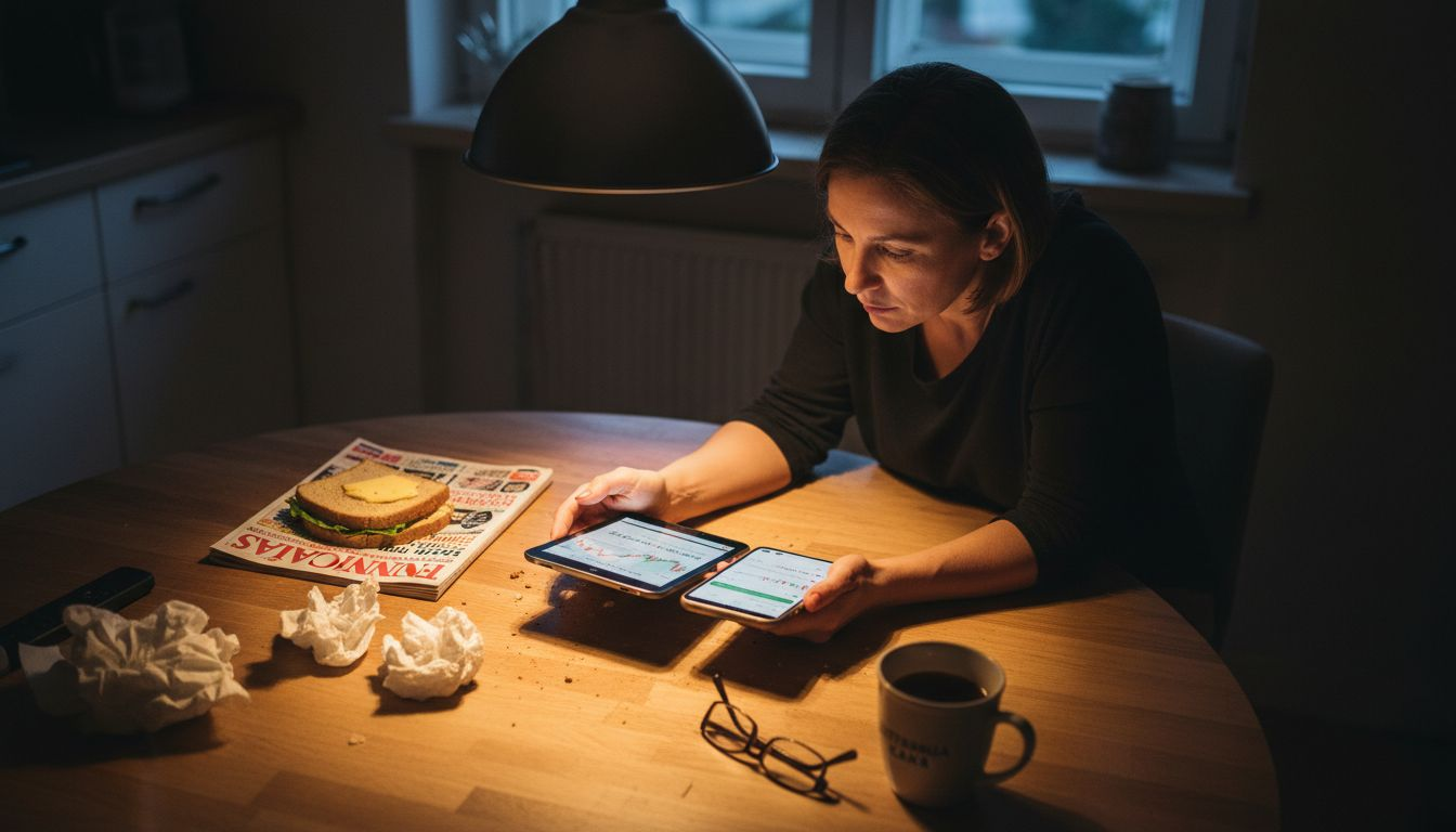 Žena prati cijene zlata putem mobilnih aplikacija, kako bi uvijek bila informirana o najnovijim promjenama na tržištu.