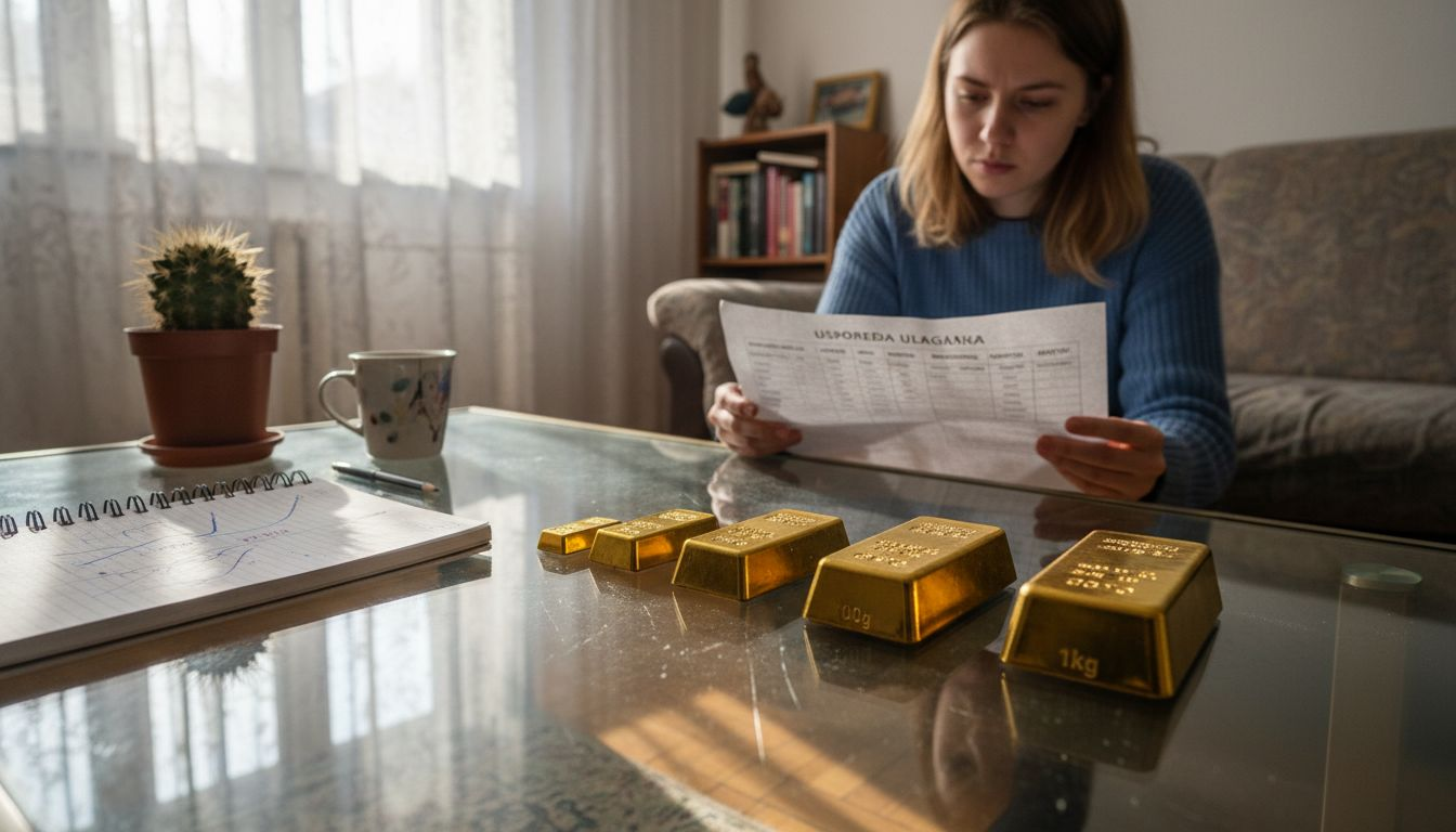 Različite veličine zlatnih poluga za ulaganje