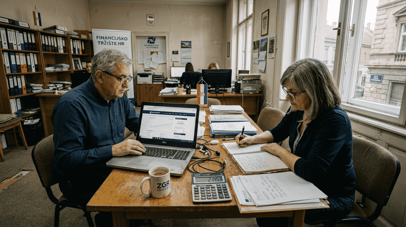 Djelatnici proučavaju aktualne cijene zlata na svojim laptopima.