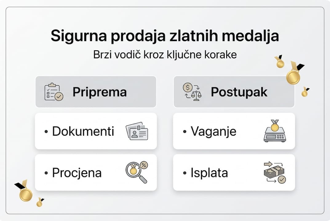 Pregled najvažnijih koraka u procesu otkupa medalja – infografika