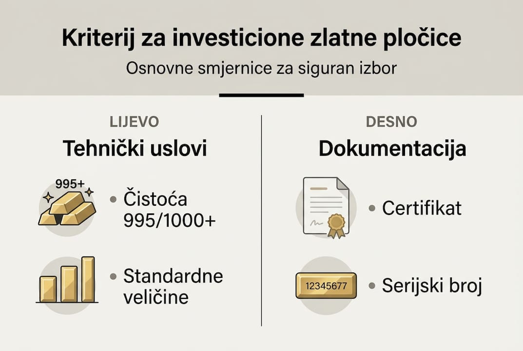 Infografika: na što obratiti pažnju pri odabiru investicijskih zlatnih poluga