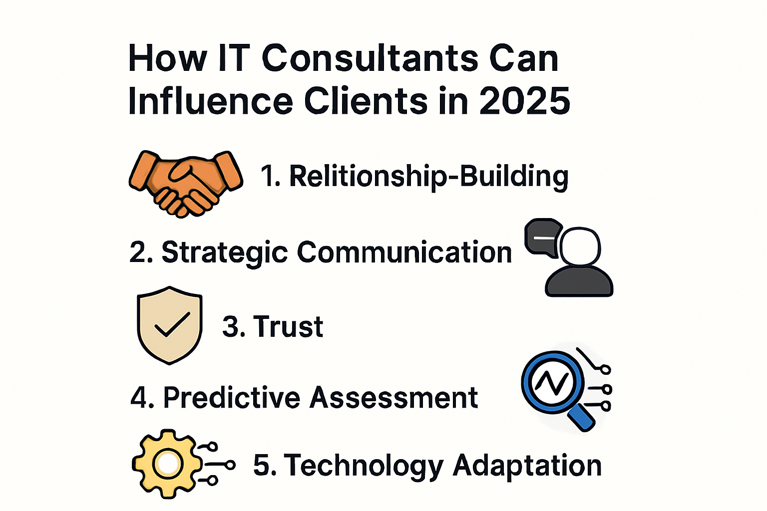 Top five ways IT consultants influence clients infographic