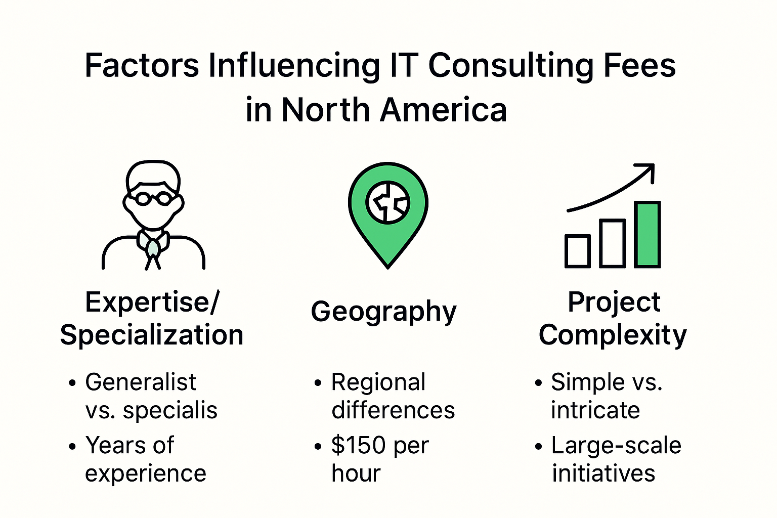 Infographic: Key factors shaping IT consulting fees in North America