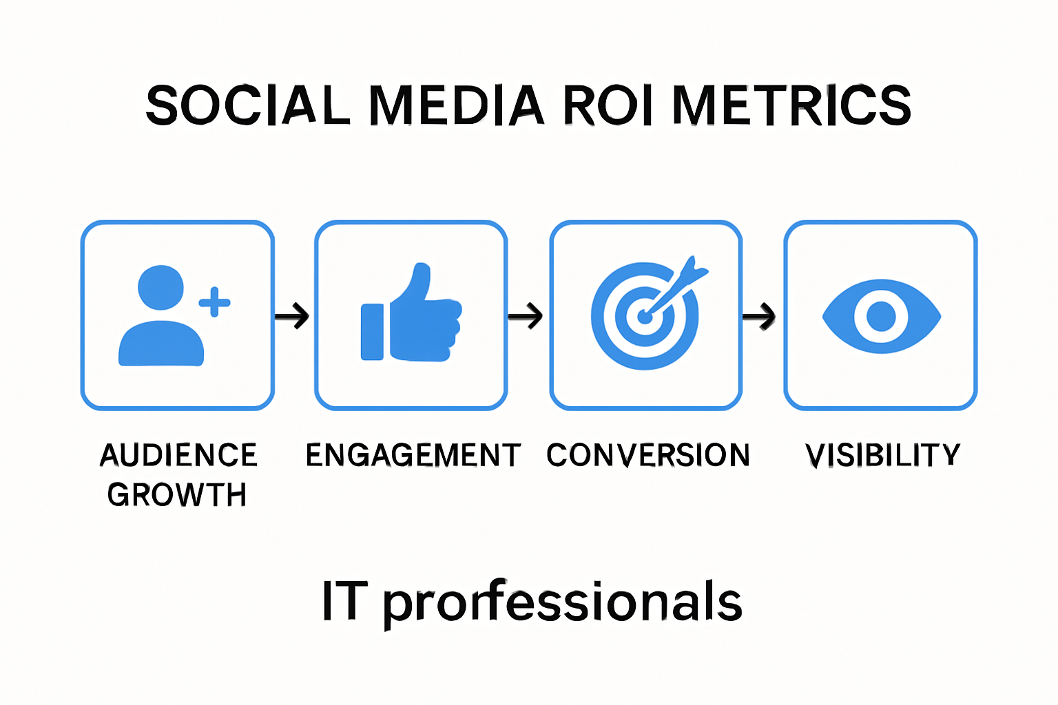 Infographic showing social media ROI metrics for IT consultants