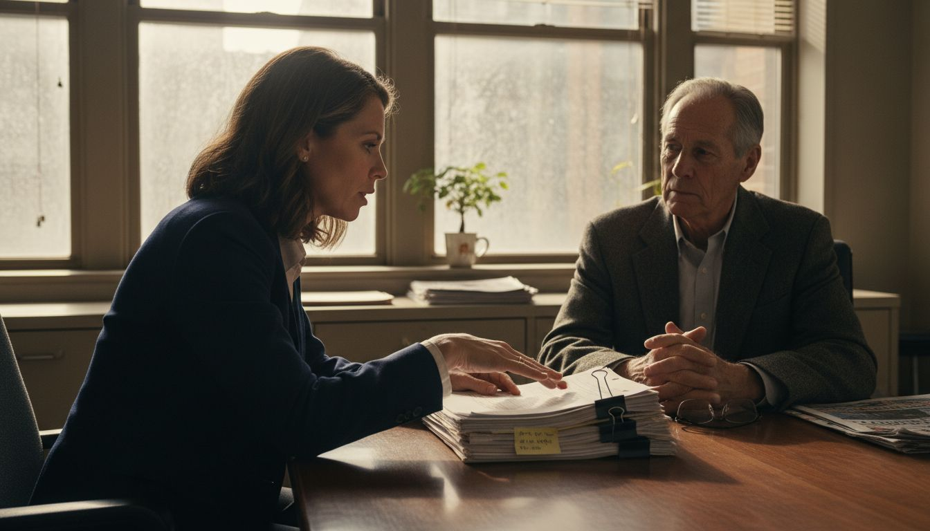 Attorney and client have personalized consultation